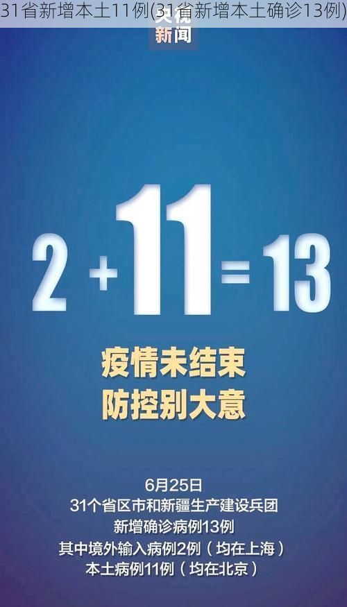 31省新增本土11例(31省新增本土确诊13例)