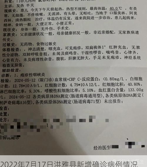 2022年7月17日洪雅县新增确诊病例情况