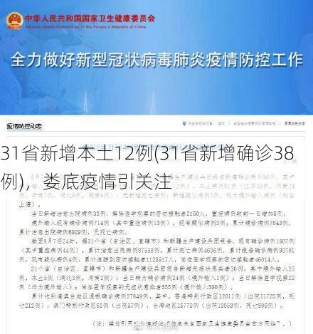 31省新增本土12例(31省新增确诊38例)，娄底疫情引关注