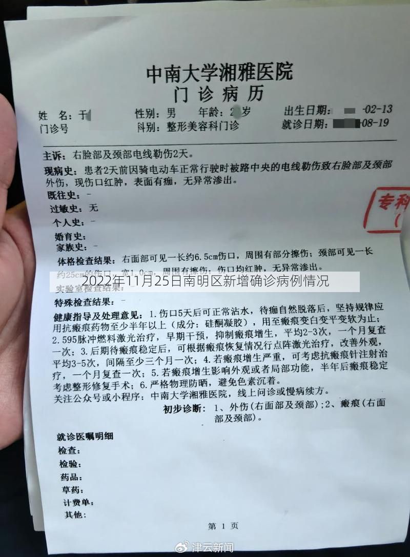 2022年11月25日南明区新增确诊病例情况