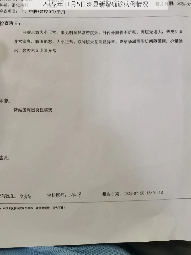 2022年11月5日滦县新增确诊病例情况