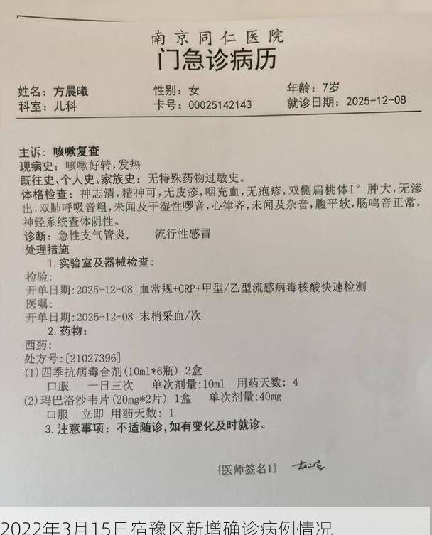 2022年3月15日宿豫区新增确诊病例情况