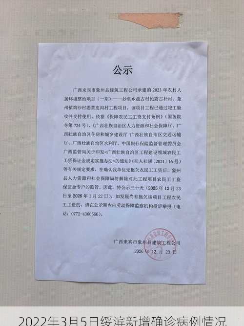 2022年3月5日绥滨新增确诊病例情况