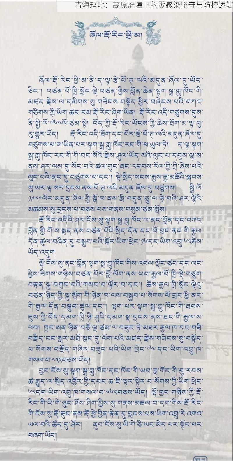 青海玛沁:高原屏障下的零感染坚守与防控逻辑