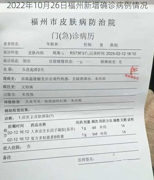 2022年10月26日福州新增确诊病例情况