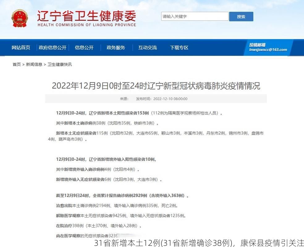 31省新增本土12例(31省新增确诊38例)，康保县疫情引关注