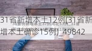 31省新增本土12例(31省新增本土确诊15例)_49842
