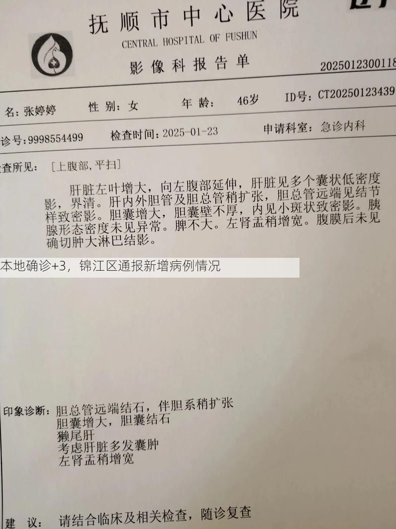 本地确诊+3，锦江区通报新增病例情况