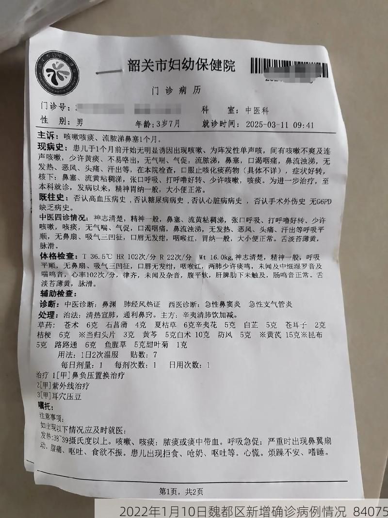 2022年1月10日魏都区新增确诊病例情况_84075