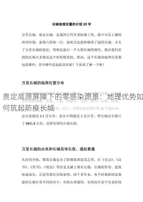 贵定高原屏障下的零感染愿景:地理优势如何筑起防疫长城