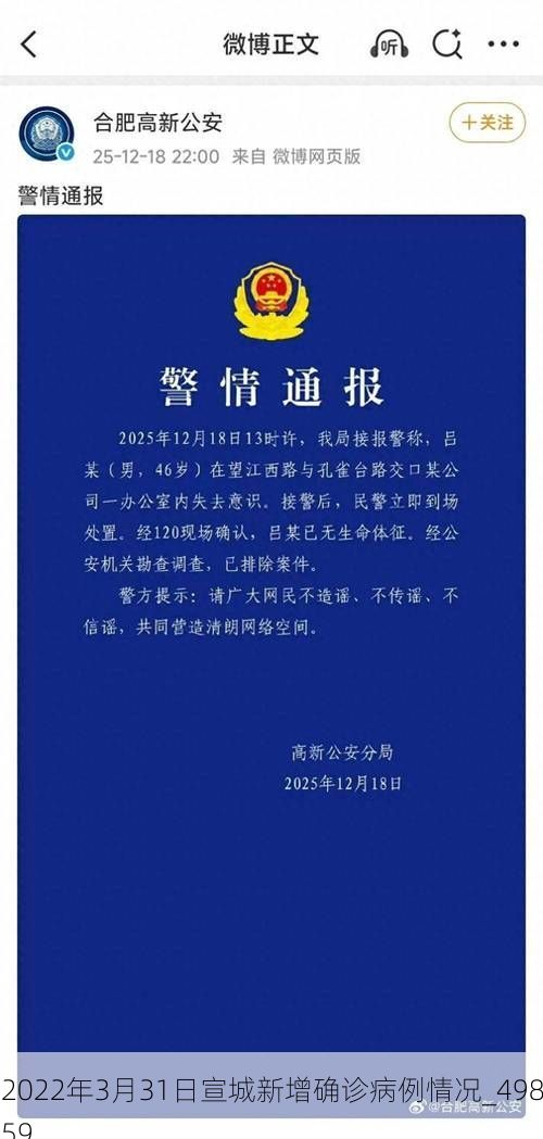 2022年3月31日宣城新增确诊病例情况_49859