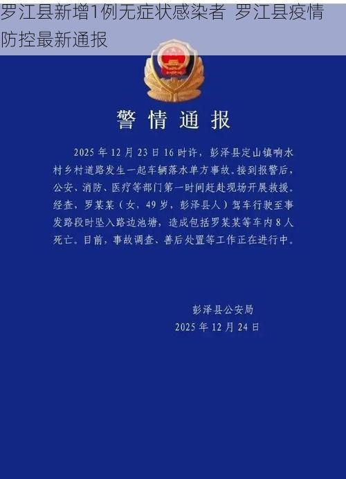 罗江县新增1例无症状感染者  罗江县疫情防控最新通报