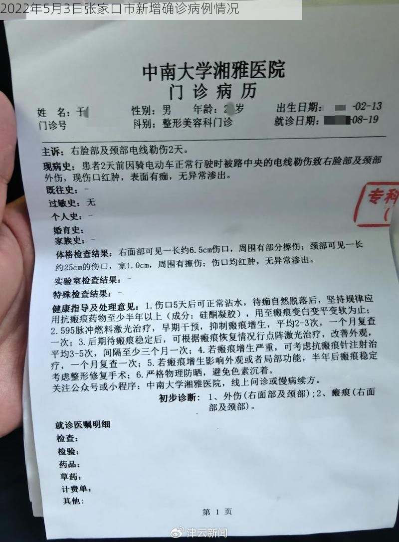 2022年5月3日张家口市新增确诊病例情况