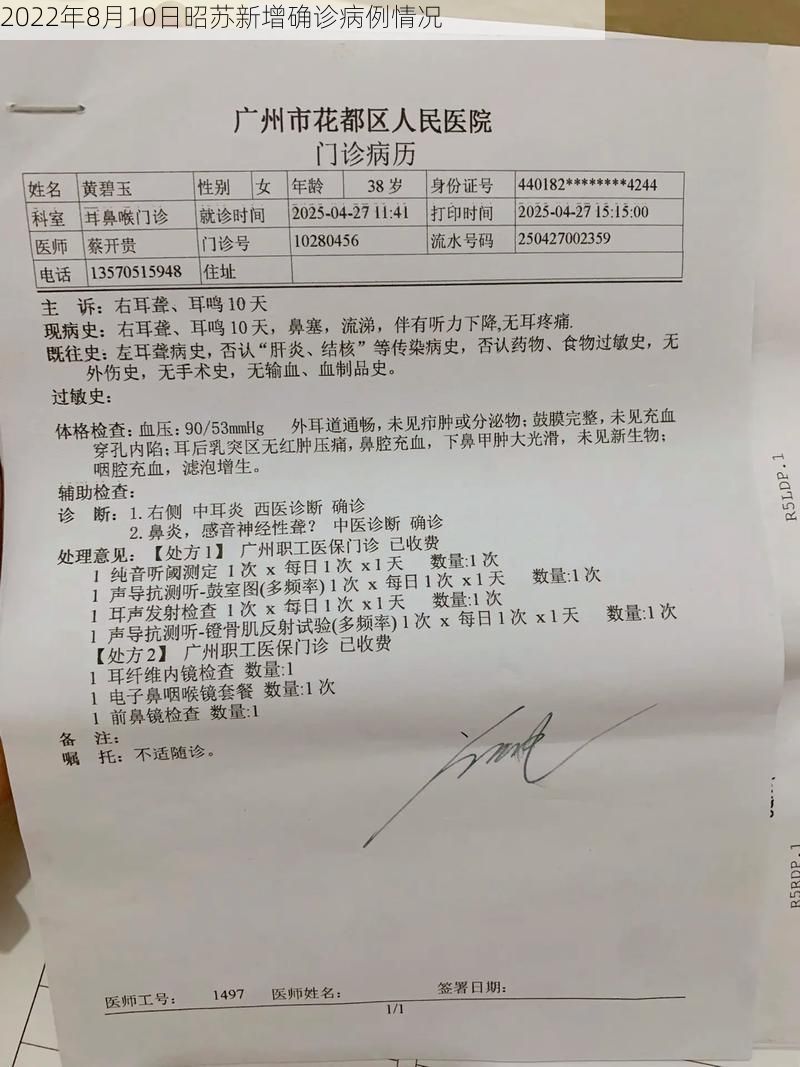 2022年8月10日昭苏新增确诊病例情况