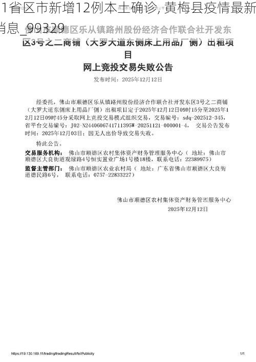 31省区市新增12例本土确诊, 黄梅县疫情最新消息_99329