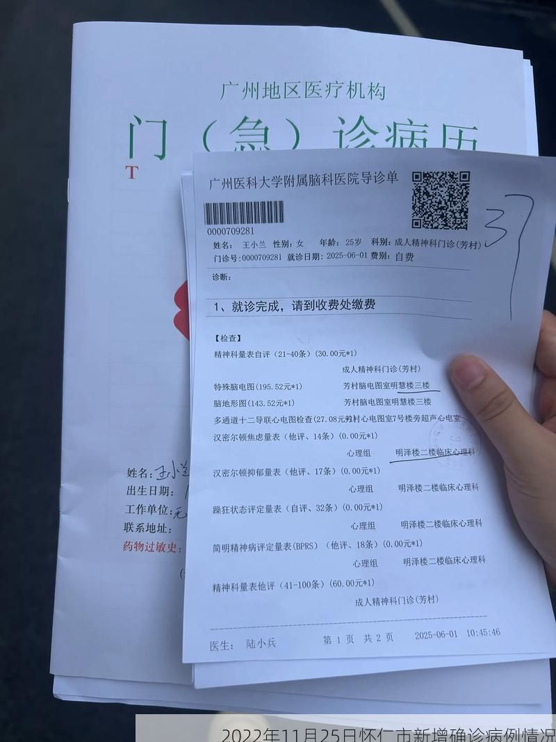 2022年11月25日怀仁市新增确诊病例情况