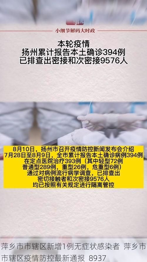 萍乡市市辖区新增1例无症状感染者 萍乡市市辖区疫情防控最新通报_8937