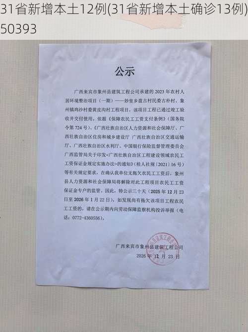 31省新增本土12例(31省新增本土确诊13例)_50393