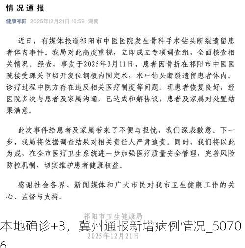 本地确诊+3，冀州通报新增病例情况_50706