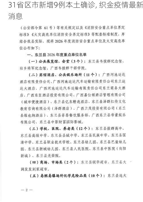 31省区市新增9例本土确诊, 织金疫情最新消息