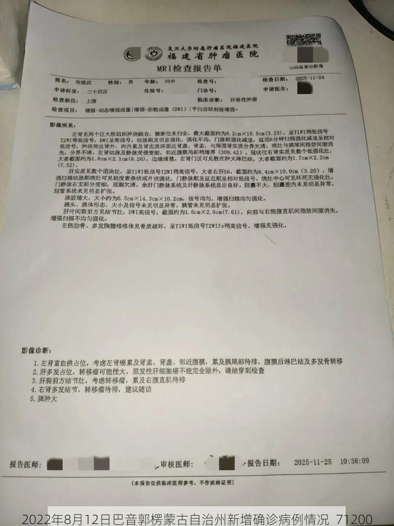 2022年8月12日巴音郭楞蒙古自治州新增确诊病例情况_71200