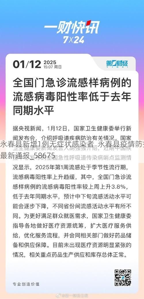 永春县新增1例无症状感染者 永春县疫情防控最新通报_58675