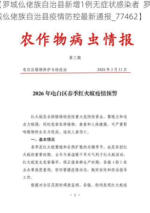 【罗城仫佬族自治县新增1例无症状感染者 罗城仫佬族自治县疫情防控最新通报_77462】