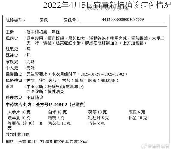 2022年4月5日宜章新增确诊病例情况