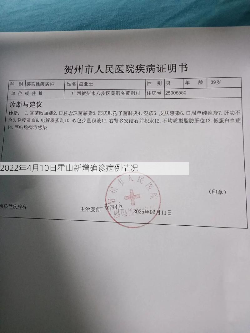 2022年4月10日霍山新增确诊病例情况