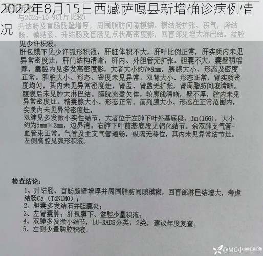 2022年8月15日西藏萨嘎县新增确诊病例情况