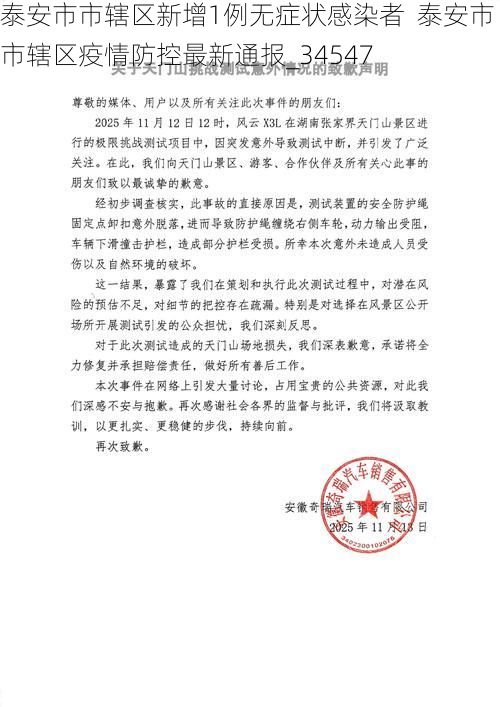 泰安市市辖区新增1例无症状感染者  泰安市市辖区疫情防控最新通报_34547