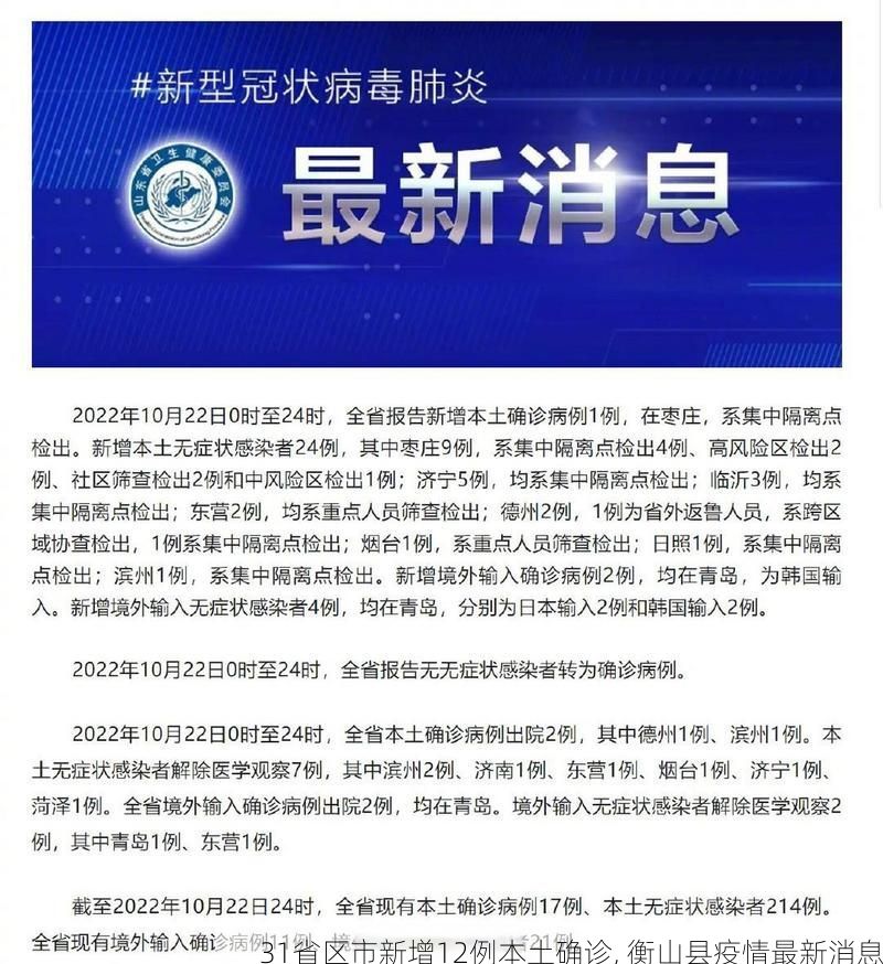 31省区市新增12例本土确诊, 衡山县疫情最新消息