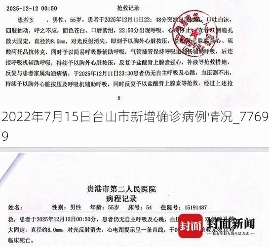 2022年7月15日臺山市新增確診病例情況_77699