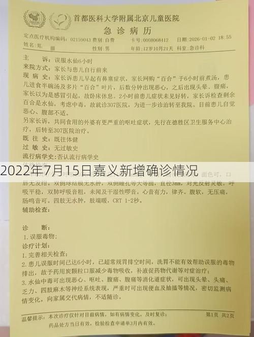 2022年7月15日嘉义新增确诊情况