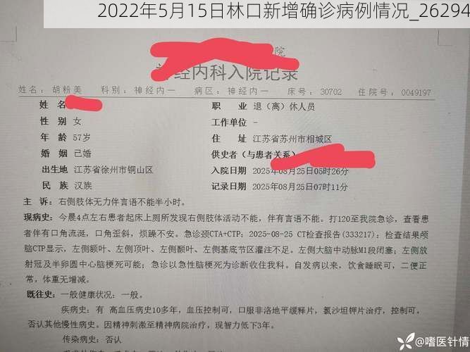 2022年5月15日林口新增确诊病例情况_26294