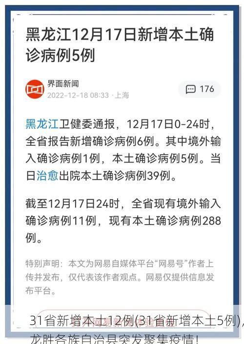 31省新增本土12例(31省新增本土5例)，龍勝各族自治縣突發(fā)聚集疫情！