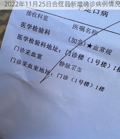 2022年11月25日合江县新增确诊病例情况