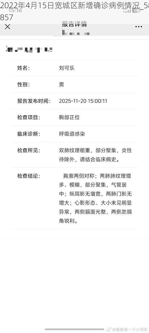 2022年4月15日寬城區(qū)新增確診病例情況_58857
