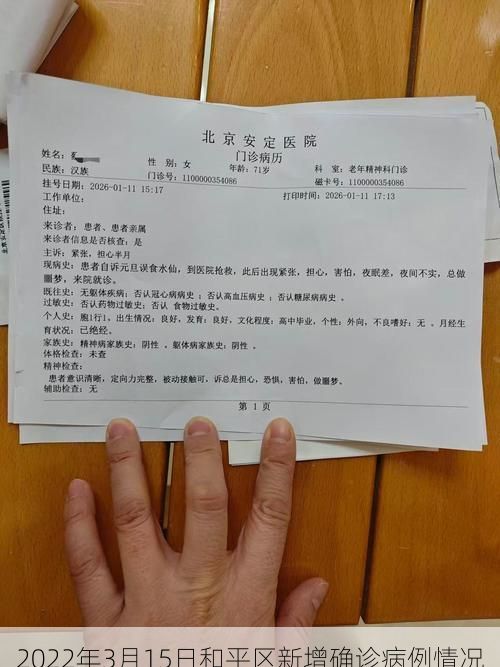 2022年3月15日和平區(qū)新增確診病例情況