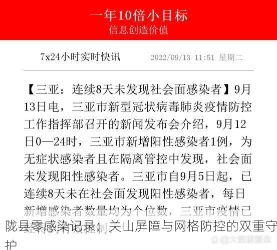 隴縣零感染記錄：關(guān)山屏障與網(wǎng)格防控的雙重守護(hù)