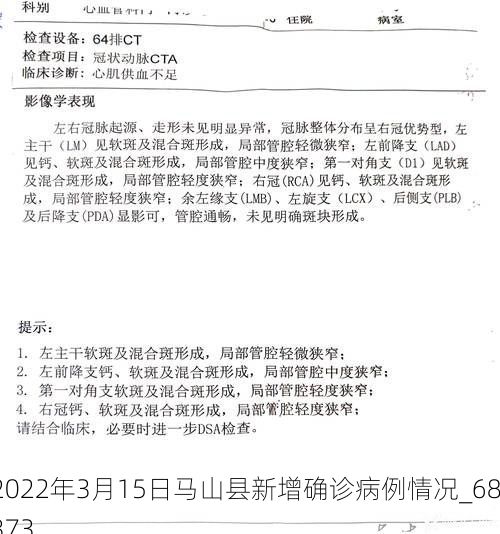 2022年3月15日馬山縣新增確診病例情況_68373