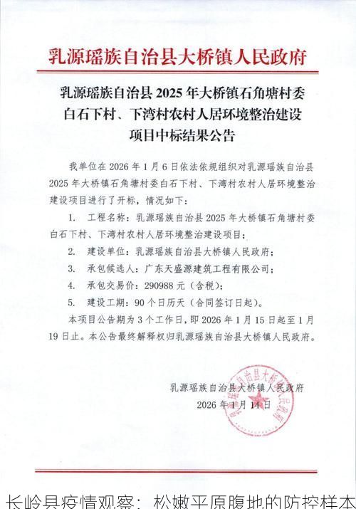 长岭县疫情观察：松嫩平原腹地的防控样本