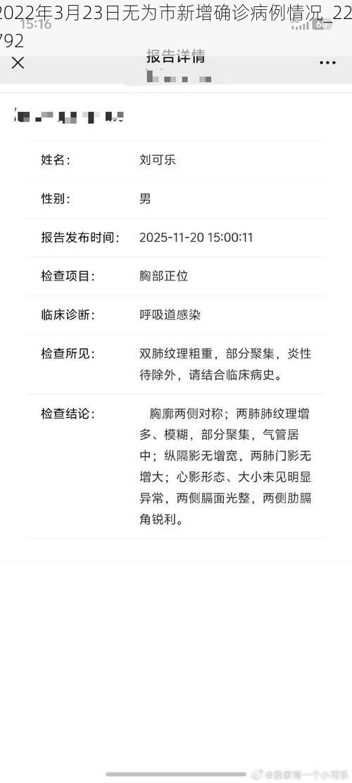 2022年3月23日無為市新增確診病例情況_22792