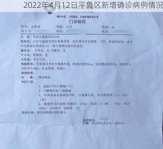2022年4月12日平鲁区新增确诊病例情况