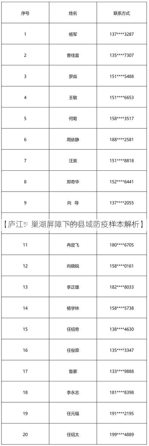 【廬江：巢湖屏障下的縣域防疫樣本解析】
