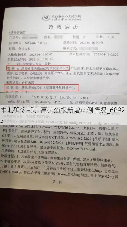 本地确诊+3，高州通报新增病例情况_68923