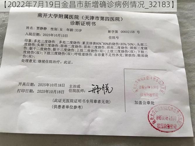 【2022年7月19日金昌市新增确诊病例情况_32183】