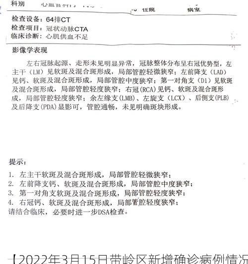 【2022年3月15日带岭区新增确诊病例情况】