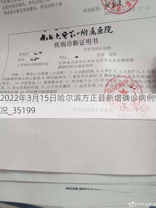 2022年3月15日哈尔滨方正县新增确诊病例情况_35199