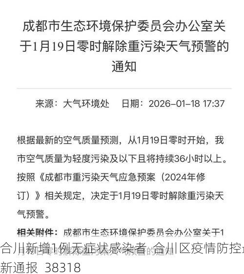 合川新增1例无症状感染者  合川区疫情防控最新通报_38318